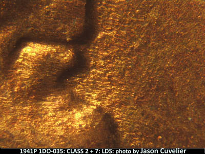 Die-stage C marker on 1941P•1DO•035 (1941 Doubled Die Obverse).