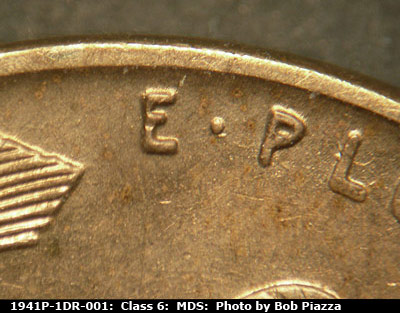 1941 Lincoln cent obverse, CopperCoins die 1941P•1DR•001.