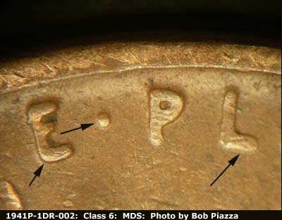 1941 Lincoln cent obverse, CopperCoins die 1941P•1DR•002.
