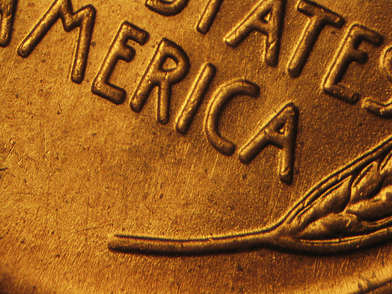 Die-stage B marker on 1941P•1DR•006 (1941 Doubled Die Reverse).