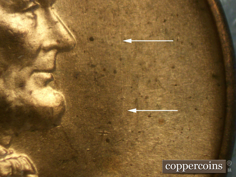 Die-stage A marker on 1941S•1MM•010 (1941 Repunched Mint Mark).