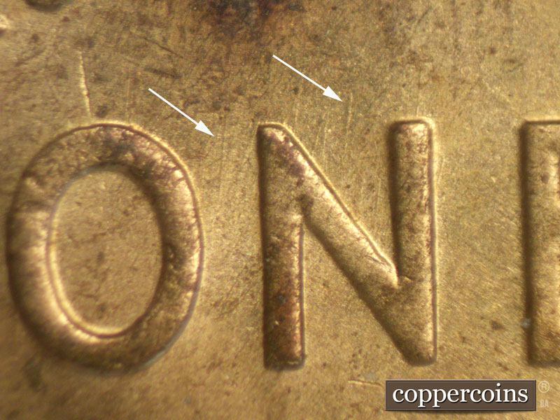 Die-stage A marker on 1941S•1MM•010 (1941 Repunched Mint Mark).