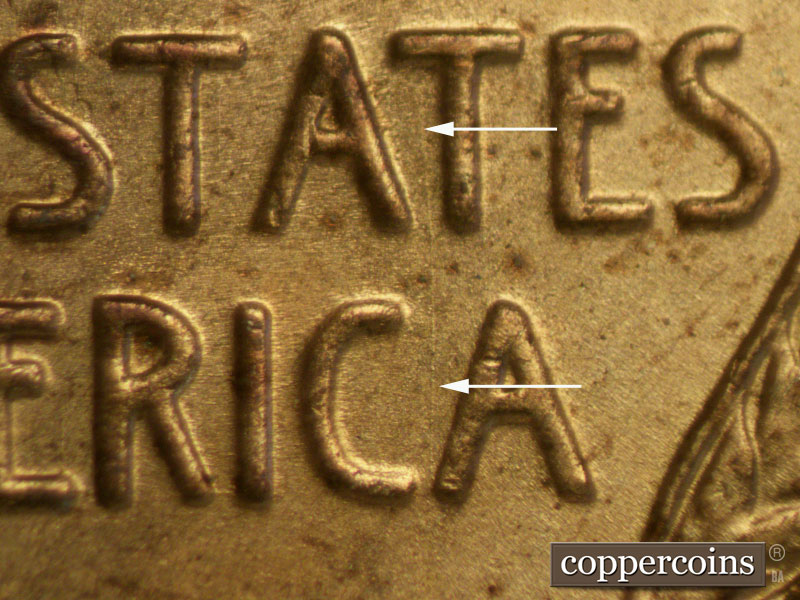 Die-stage A marker on 1941S•1MM•010 (1941 Repunched Mint Mark).