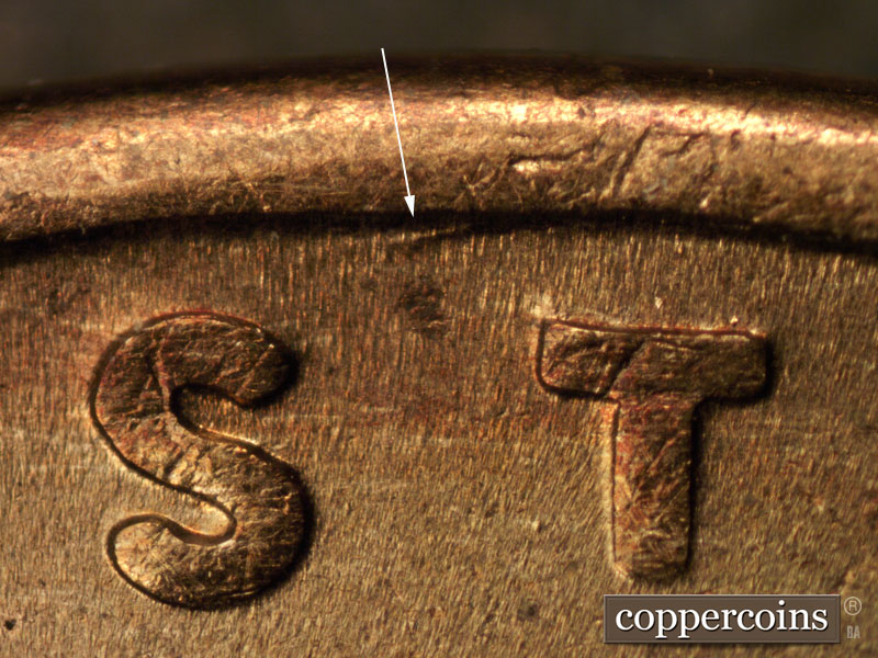 Die-stage C marker on 1941S•1MM•011 (1941 Repunched Mint Mark).