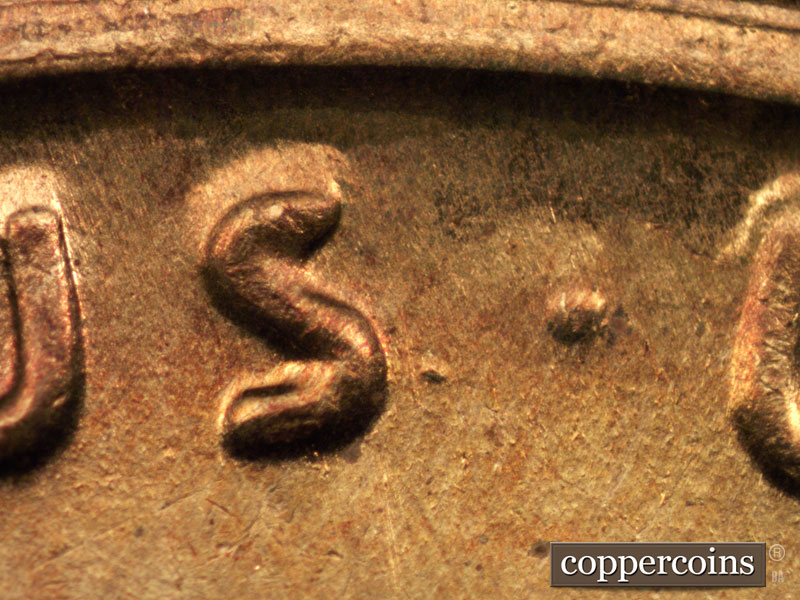 Die-stage C marker on 1941S•1MM•011 (1941 Repunched Mint Mark).