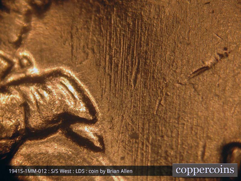 Die-stage C marker on 1941S•1MM•012 (1941 Repunched Mint Mark).