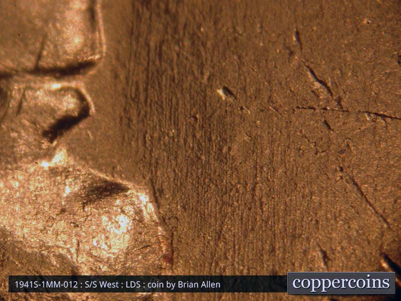 Die-stage C marker on 1941S•1MM•012 (1941 Repunched Mint Mark).
