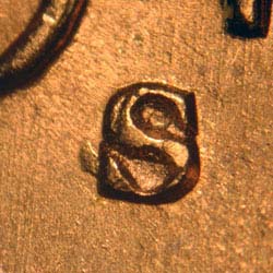 Die-stage C marker on 1941S•1MM•012 (1941 Repunched Mint Mark).