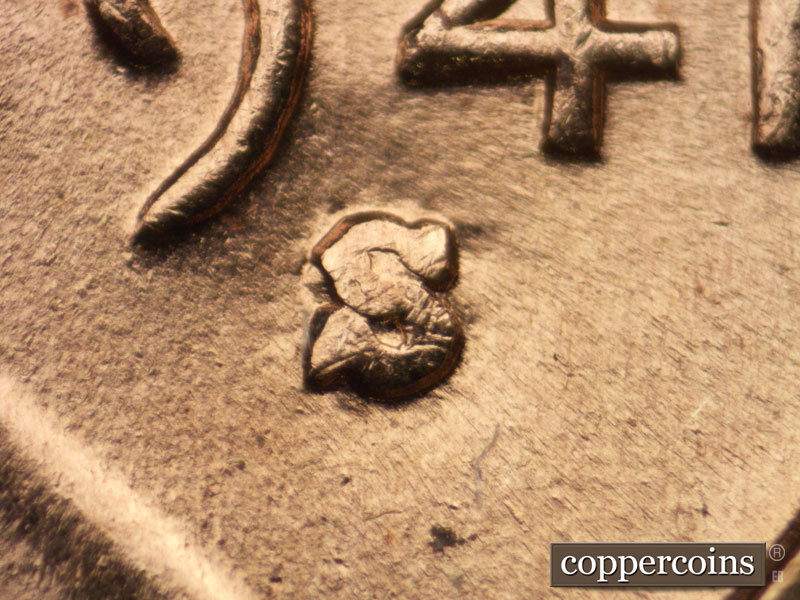 Die-stage C marker on 1941S•1MM•014 (1941 Repunched Mint Mark).