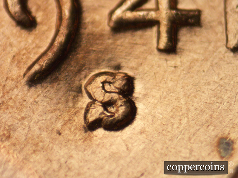 1941 Lincoln cent obverse, CopperCoins die 1941S•1MM•015.