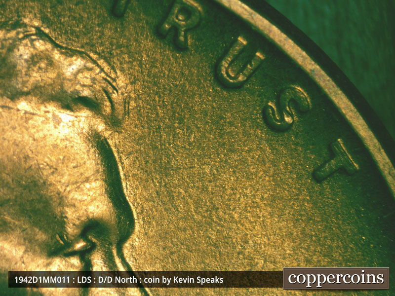 Die-stage C marker on 1942D•1MM•011 (1942 Repunched Mint Mark).