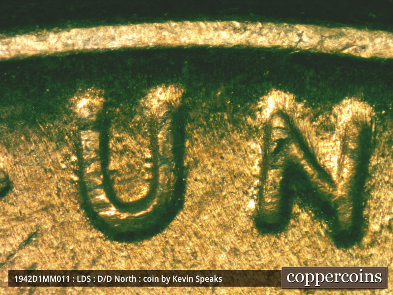 Die-stage C marker on 1942D•1MM•011 (1942 Repunched Mint Mark).