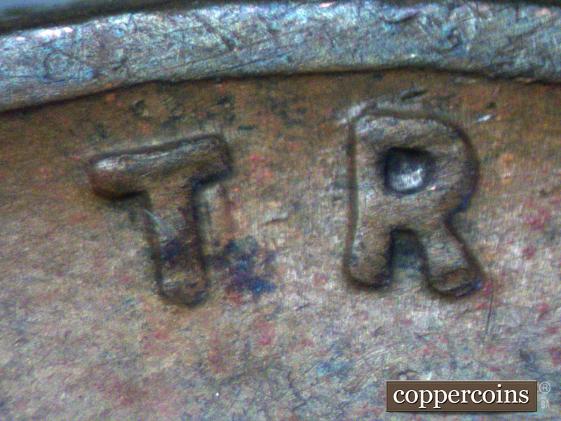 Die-stage B marker on 1942P•1DO•008 (1942 Doubled Die Obverse).