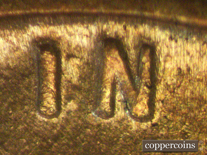 Die-stage C marker on 1942P•1DO•008 (1942 Doubled Die Obverse).