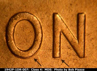 1942 Lincoln cent obverse, CopperCoins die 1942P•1DR•007.