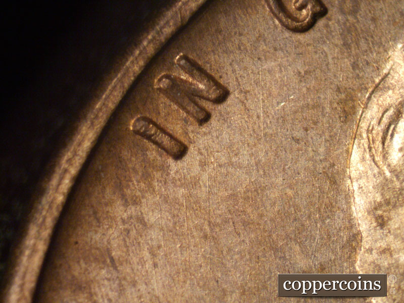 Die-stage B marker on 1942S•1MM•004 (1942 Repunched Mint Mark).
