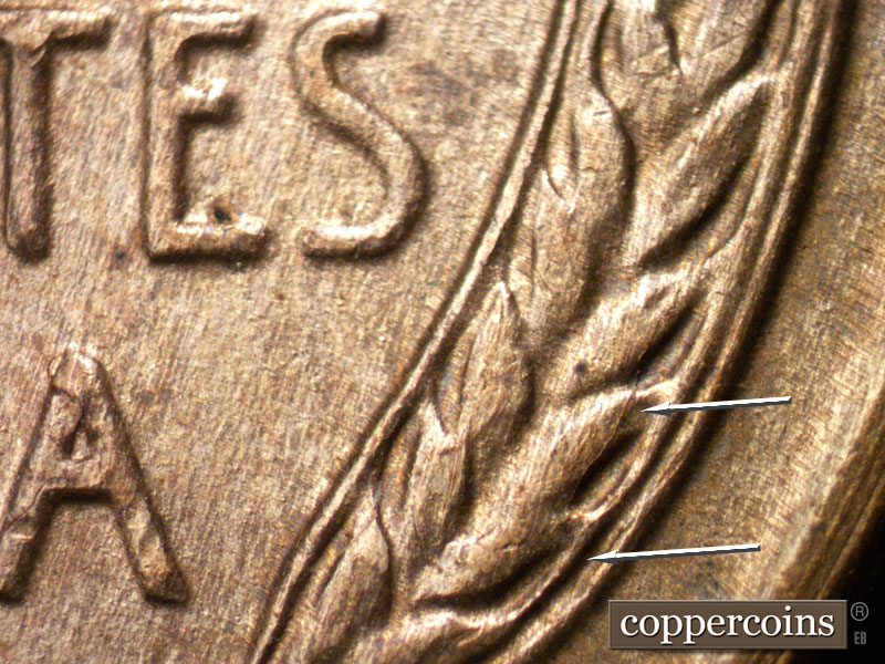 Die-stage B marker on 1942S•1MM•004 (1942 Repunched Mint Mark).