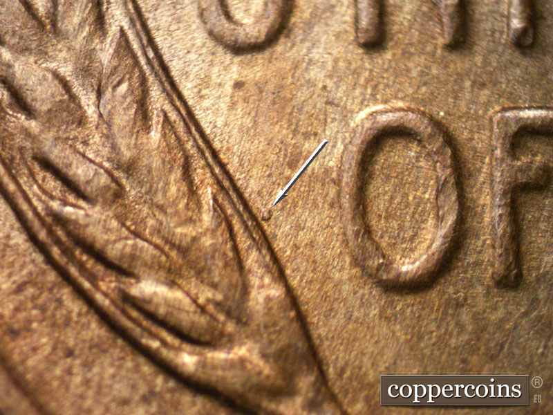 Die-stage B marker on 1942S•1MM•004 (1942 Repunched Mint Mark).