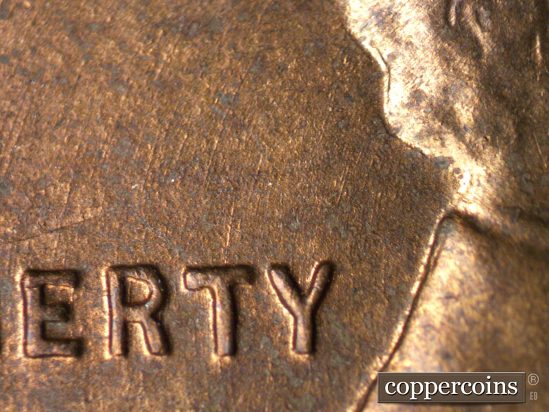 Die-stage B marker on 1942S•1MM•012 (1942 Repunched Mint Mark).