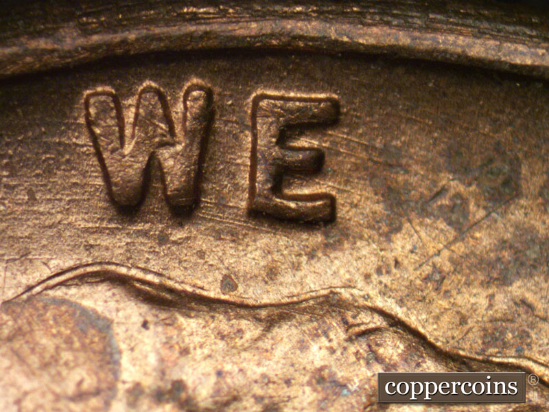 Die-stage B marker on 1942S•1MM•012 (1942 Repunched Mint Mark).