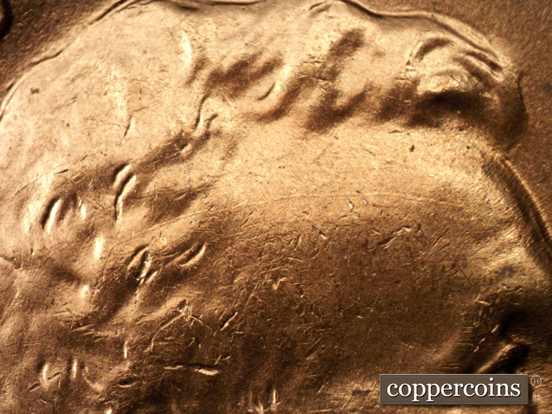 Die-stage B marker on 1942S•1MM•015 (1942 Repunched Mint Mark).