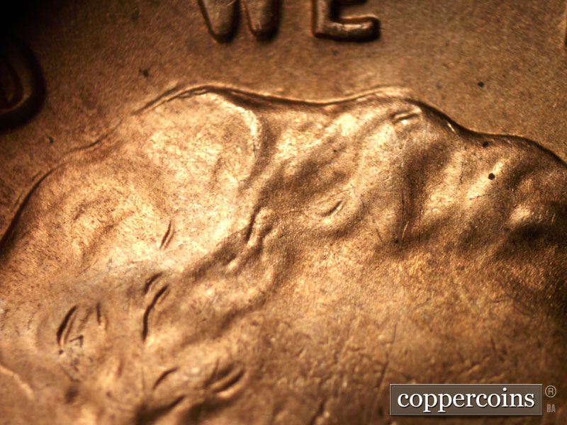 Die-stage B marker on 1942S•1MM•018 (1942 Repunched Mint Mark).