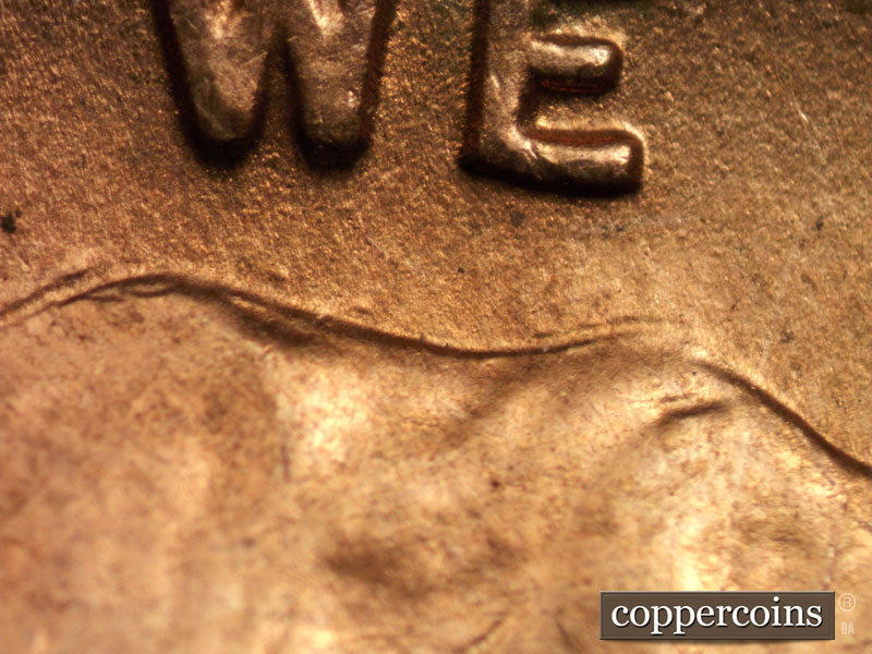 Die-stage B marker on 1942S•1MM•018 (1942 Repunched Mint Mark).