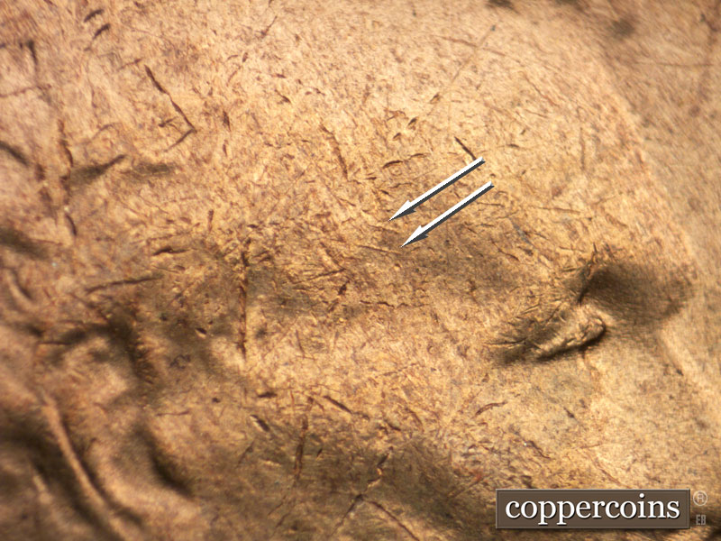 Die-stage C marker on 1942S•1MM•022 (1942 Repunched Mint Mark).