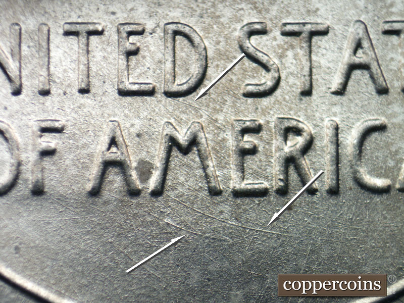 Die-stage C marker on 1943D•1DO•018 (1943 Doubled Die Obverse).