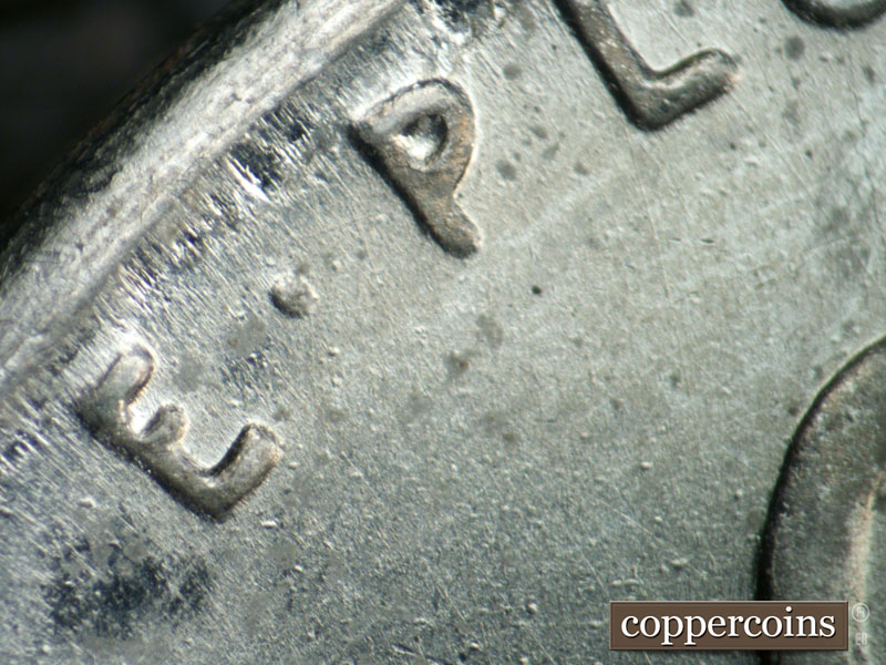 1943 Lincoln cent obverse, CopperCoins die 1943D•1DR•011.