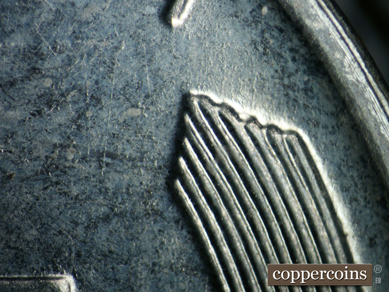 1943 Lincoln cent obverse, CopperCoins die 1943D•1DR•013.