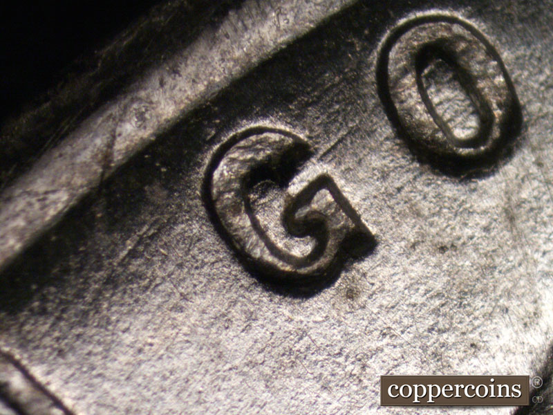 Die-stage A marker on 1943D•1MM•001 (1943 Repunched Mint Mark).