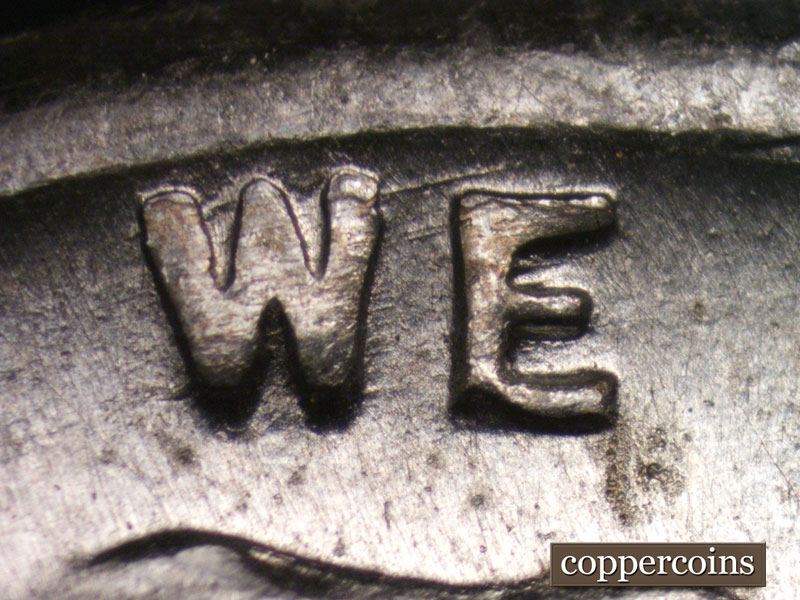 Die-stage A marker on 1943D•1MM•001 (1943 Repunched Mint Mark).