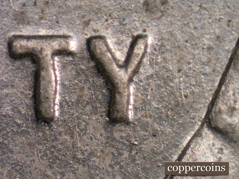 Die-stage B marker on 1943D•1MM•004 (1943 Repunched Mint Mark).
