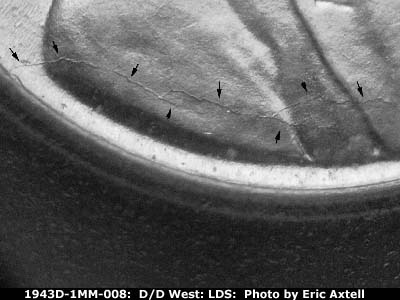 Die-stage C marker on 1943D•1MM•008 (1943 Repunched Mint Mark).