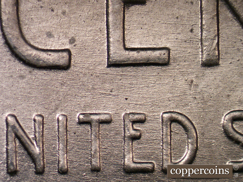 Die-stage A marker on 1943D•1MM•010 (1943 Repunched Mint Mark).