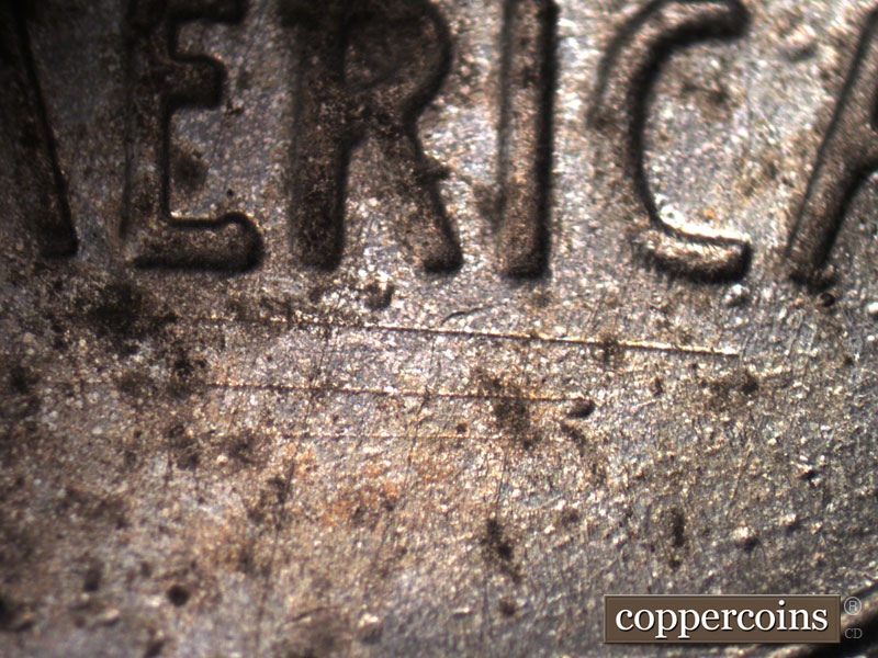 Die-stage B marker on 1943D•1MM•011 (1943 Repunched Mint Mark).