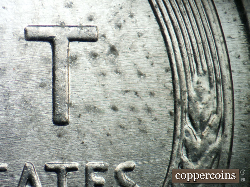 Die-stage B marker on 1943D•1MM•026 (1943 Repunched Mint Mark).