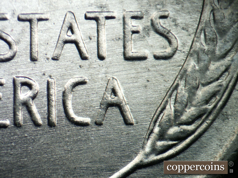 Die-stage B marker on 1943D•1MM•026 (1943 Repunched Mint Mark).