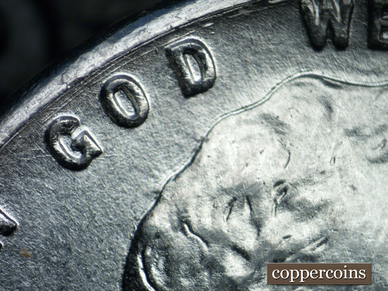 Die-stage B marker on 1943P•1DO•020 (1943 Doubled Die Obverse).