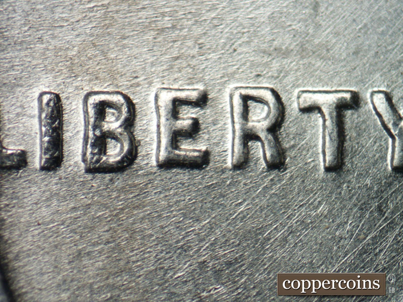 1943 Lincoln cent obverse, CopperCoins die 1943P•1DO•028.