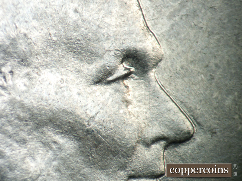 1943 Lincoln cent obverse, CopperCoins die 1943P•1DO•029.