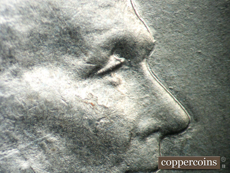 1943 Lincoln cent obverse, CopperCoins die 1943P•1DO•030.