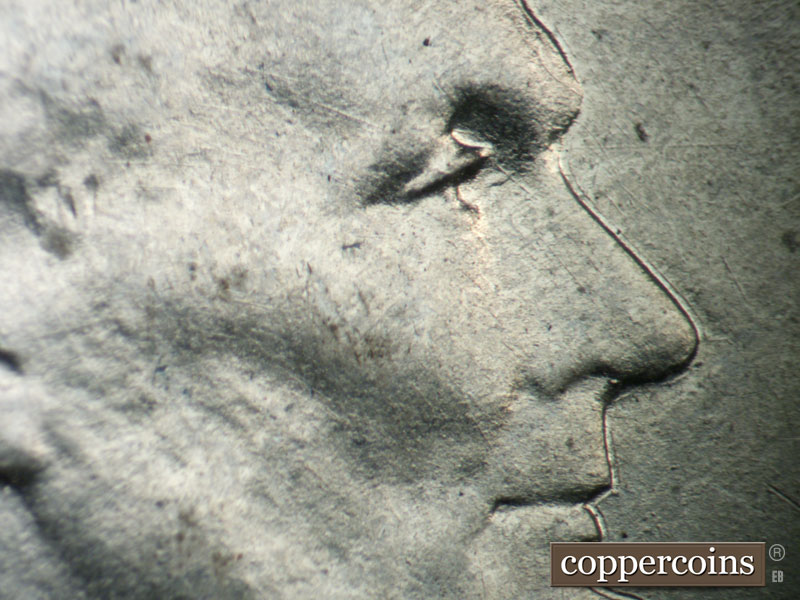 1943 Lincoln cent obverse, CopperCoins die 1943P•1DO•032.