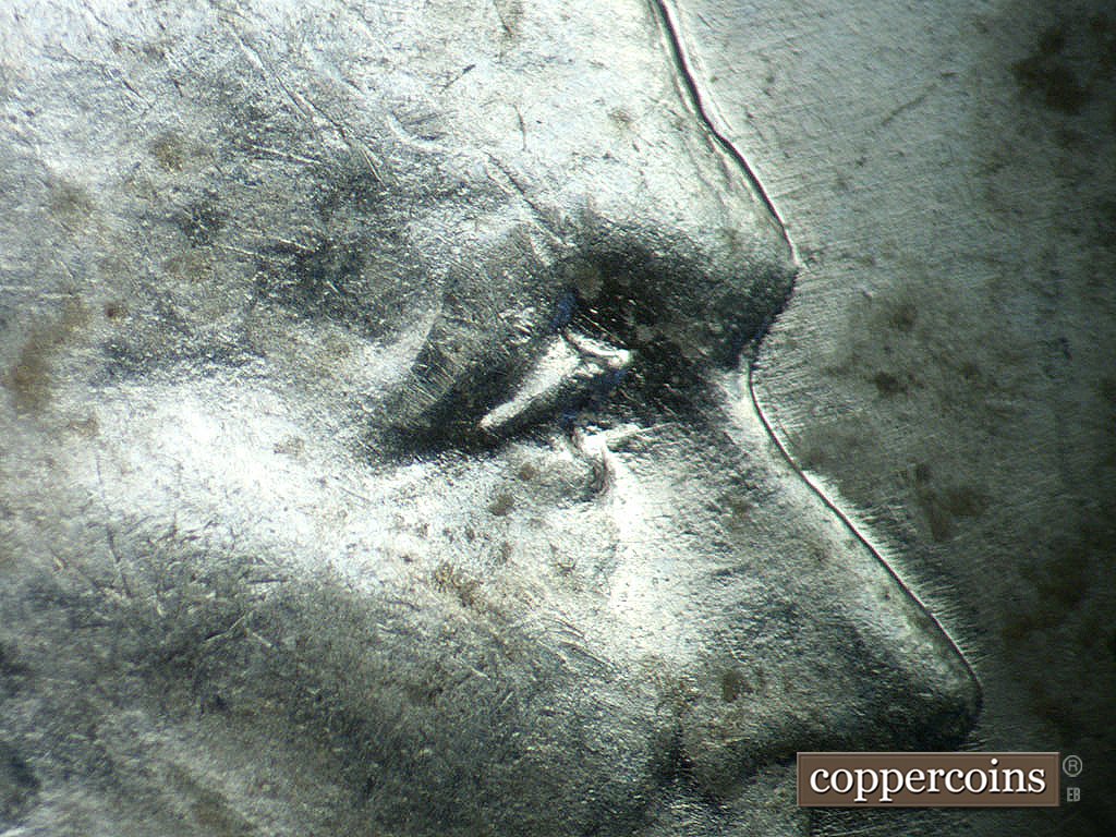 Die-stage B marker on 1943P•1DO•039 showing Extra eyelid south of primary.