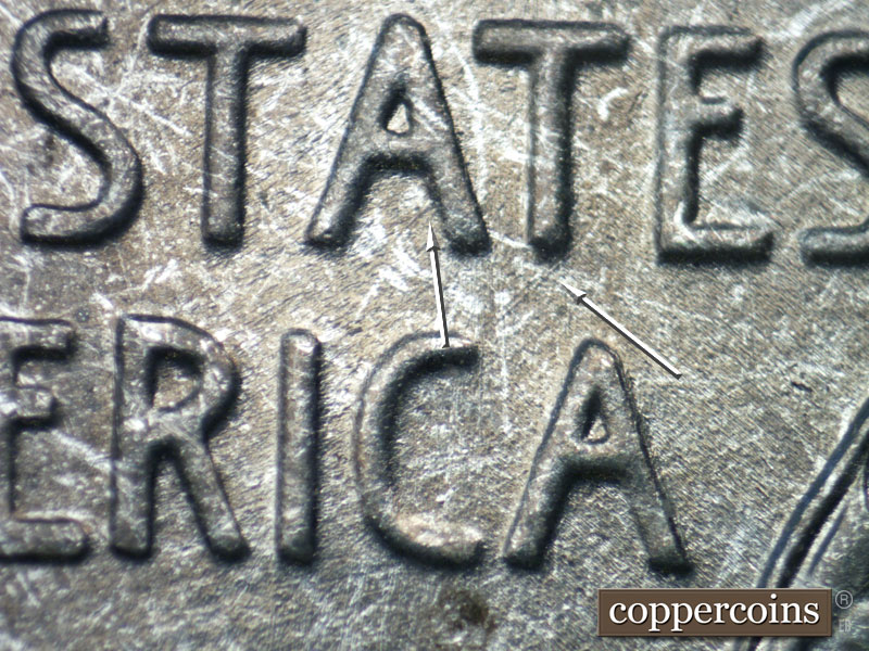 Die-stage B marker on 1943S•1DO•010 (1943 Doubled Die Obverse).