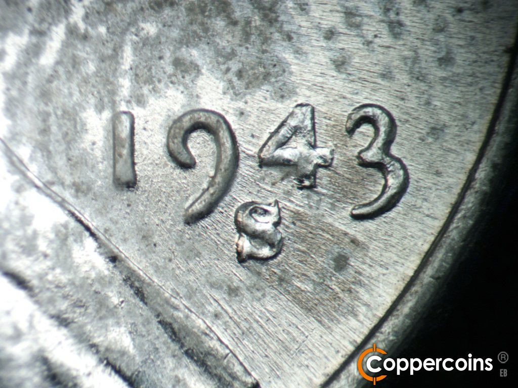 Die-stage C marker on 1943S•1DO•014 showing Date for reference.