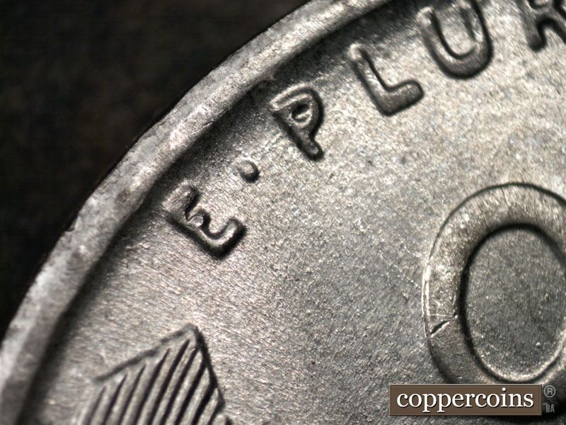 1943 Lincoln cent obverse, CopperCoins die 1943S•1DR•001.