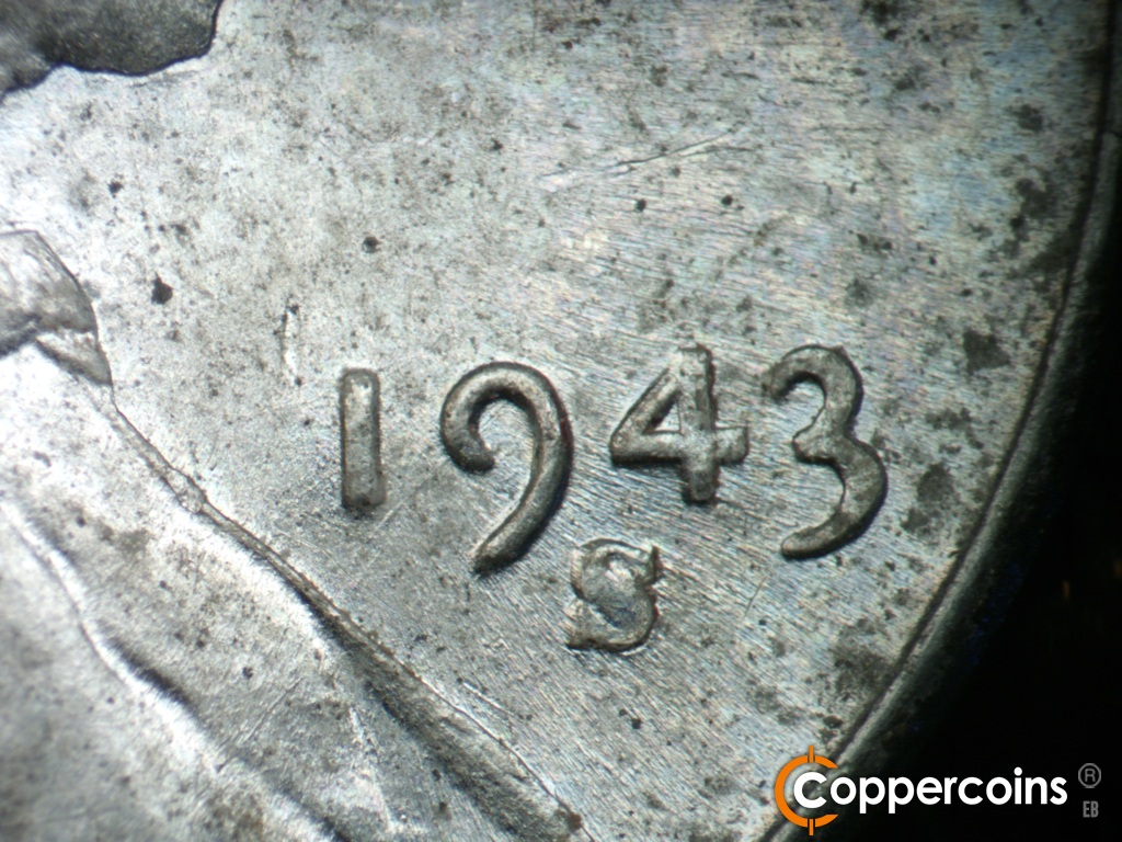 Die-stage A marker on 1943S•1DR•006 showing Date for reference.