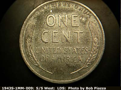 Die-stage C marker on 1943S•1MM•009 (1943 Repunched Mint Mark).